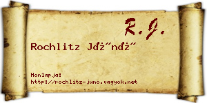 Rochlitz Júnó névjegykártya